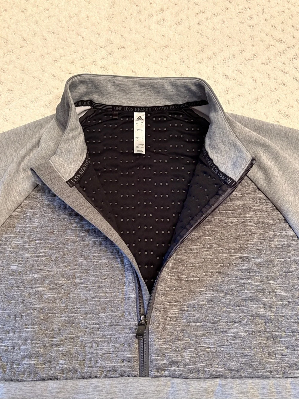 adidas Golf Mens Frostguard Quarter Zip Pullover Performance Jacket Size Large